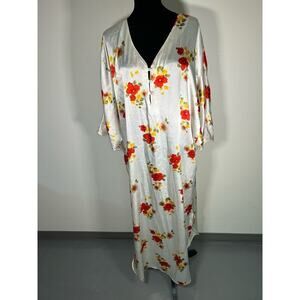 Barbizan Silk Floral Flowy House Robe Great Condition